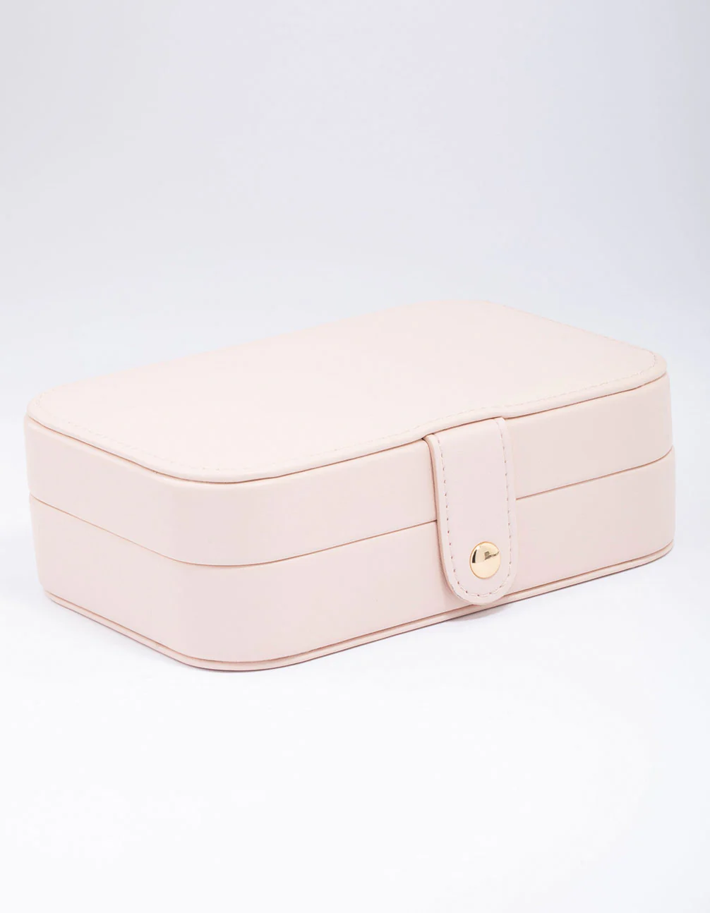 Blush Faux Leather Rectangular Jewellery Box - Image 3