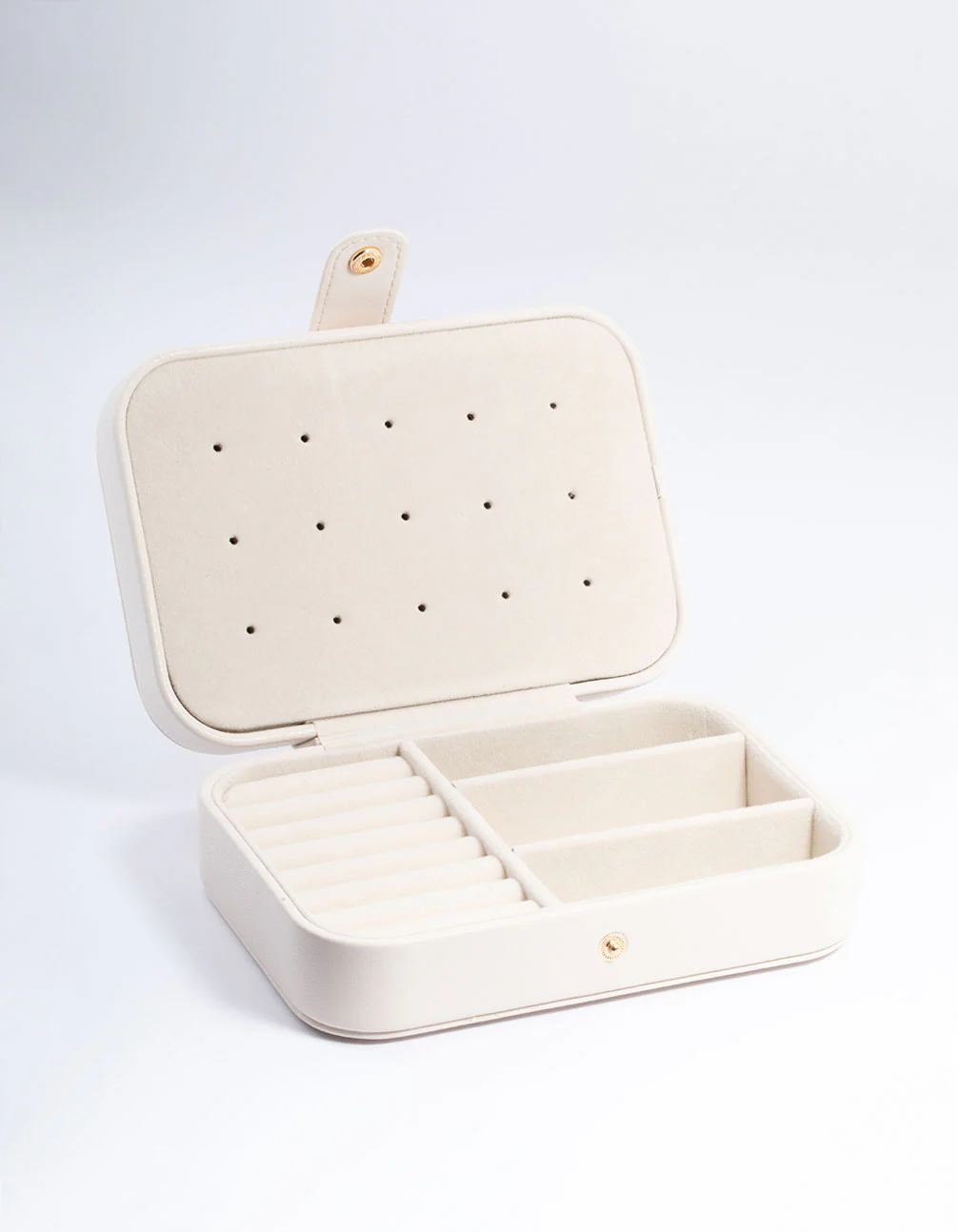 Cream Faux Leather Vanity Jewellery Box - Image 3