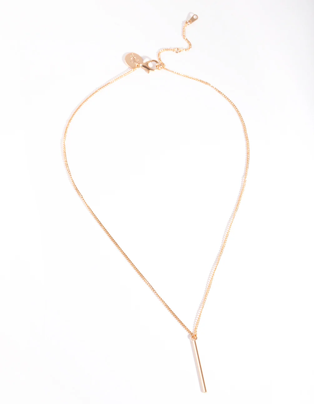 Gold Fine Pin Necklace - Image 3