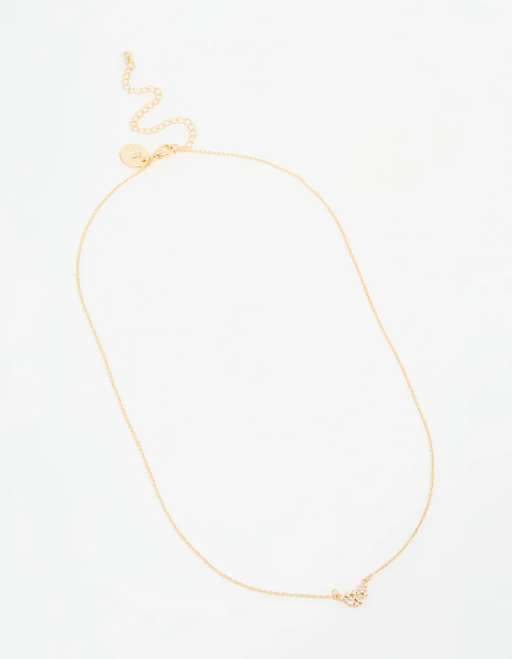 Gold Plated Cubic Zirconia Mini Pear Cluster Necklace - Image 4