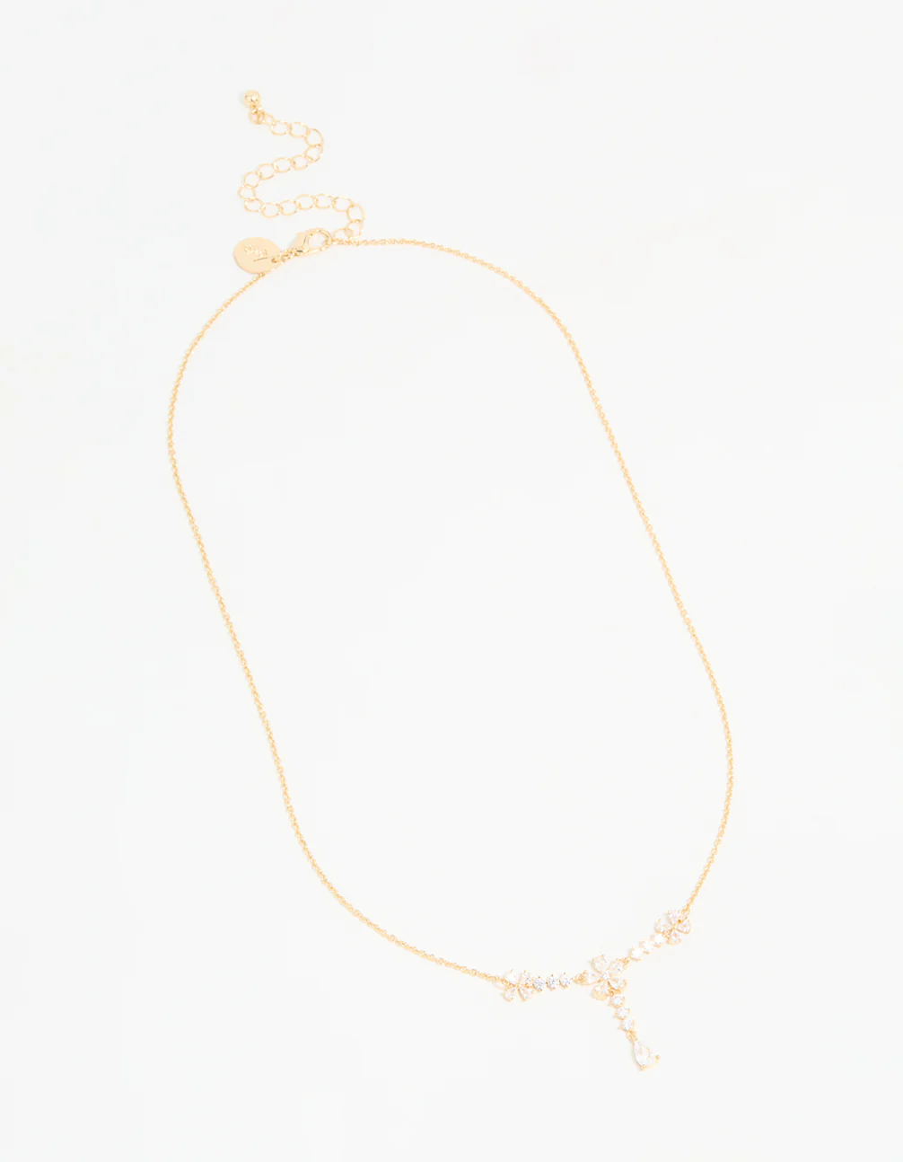 Gold Plated Pearl Flower Trio Y-Necklace - Image 4