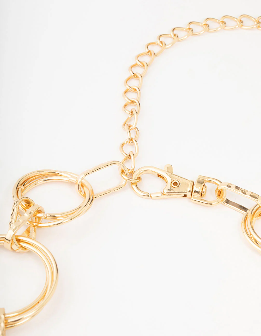Large Gold Mixed Circle Link Belt - Image 3
