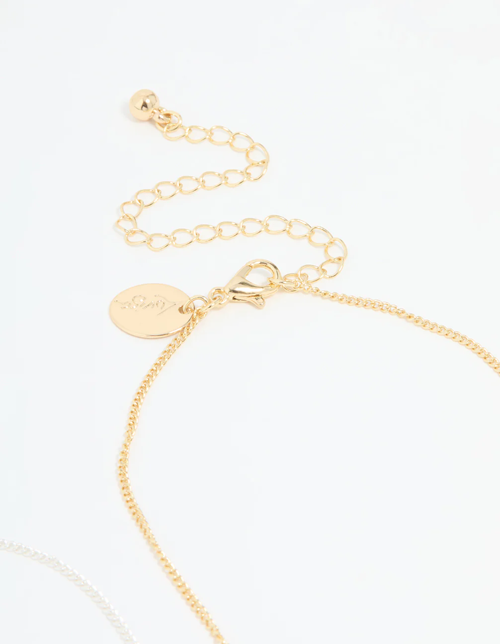 Mixed Metal Cubic Zirconia Cross Pendant Necklace Pack - Image 3