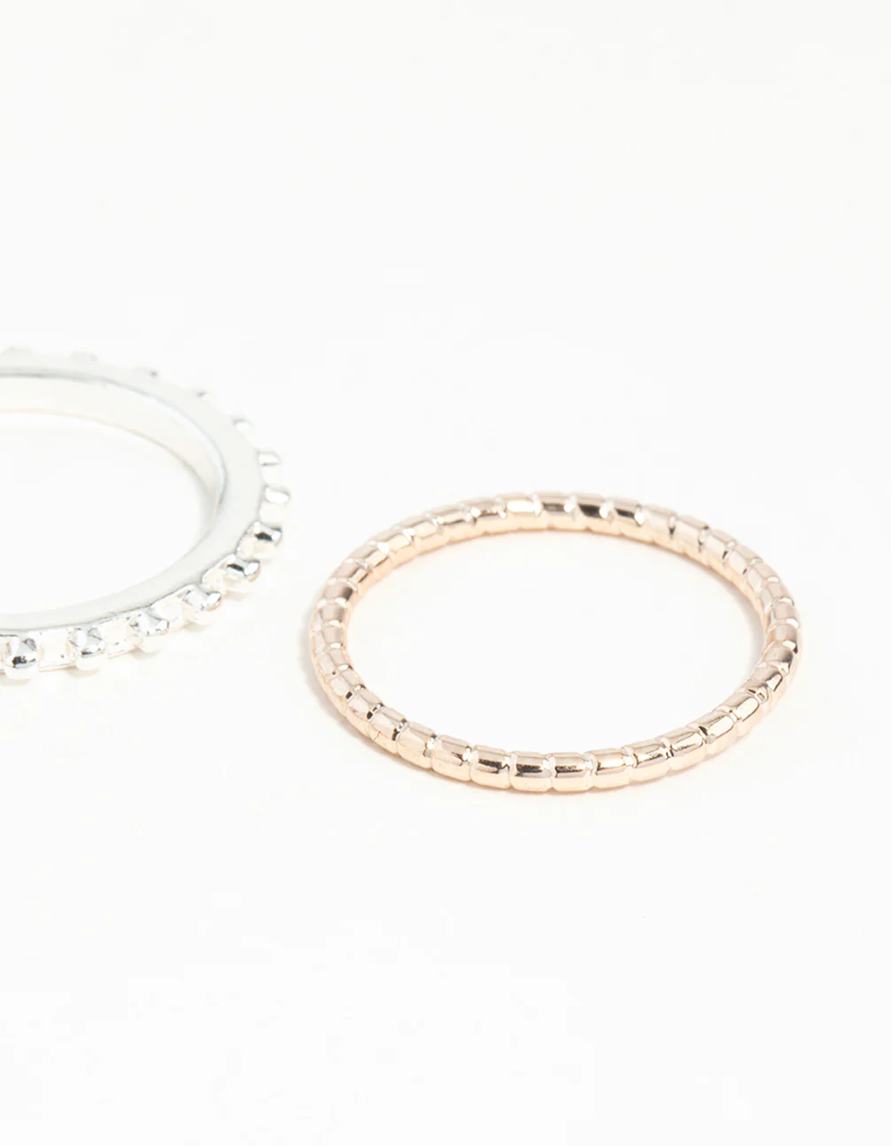 Mixed Metal Chain Ring Stack - Image 3