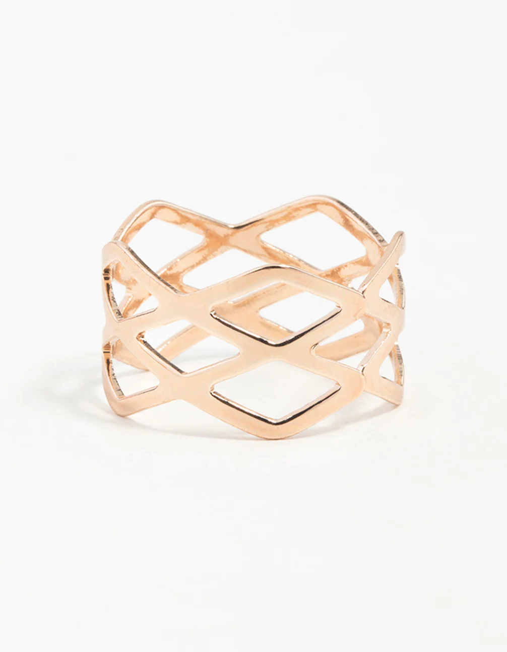 Rose Gold Multi Cross Over Ring - Image 5