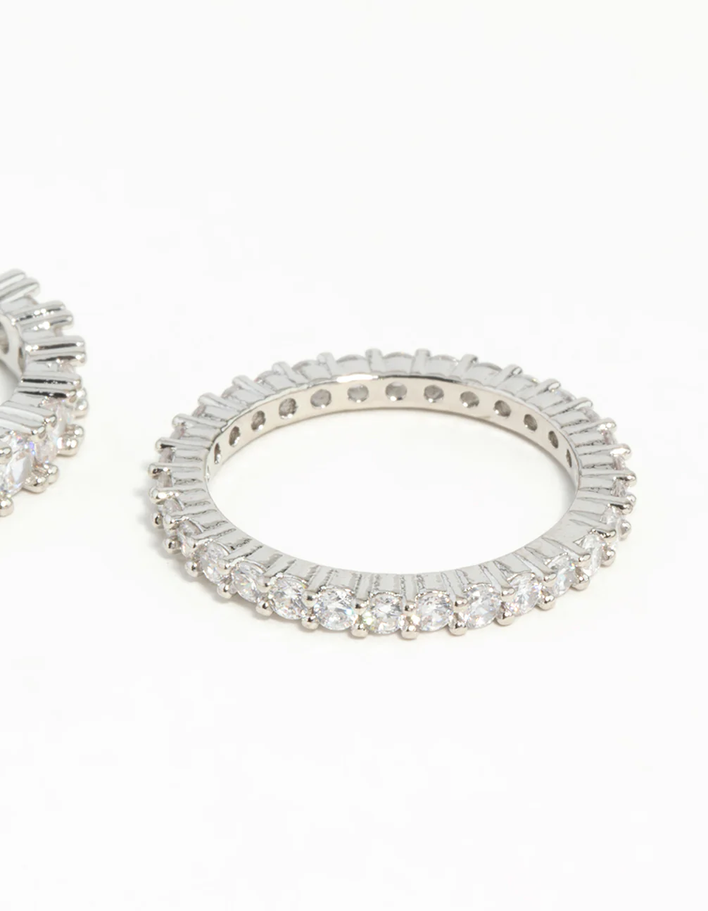 Silver Cubic Zirconia Triple Band Ring - Image 5