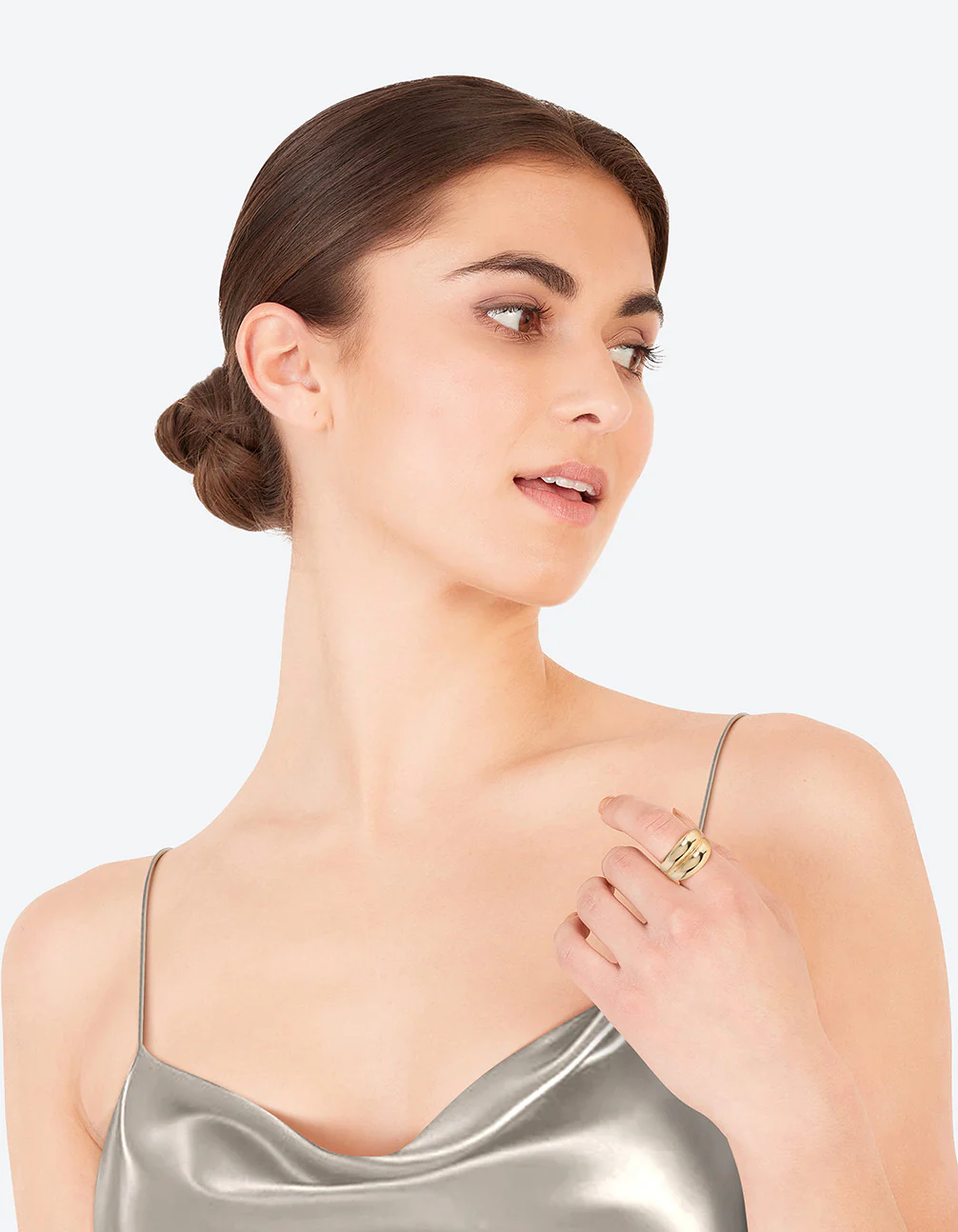 Gold Plated Double Band Ring - Image 3