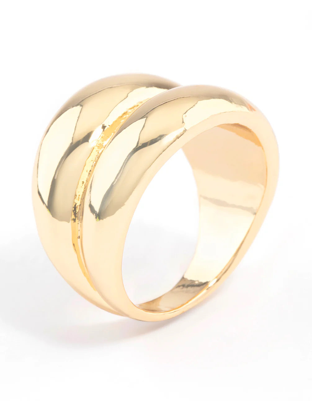 Gold Plated Double Band Ring - Image 4