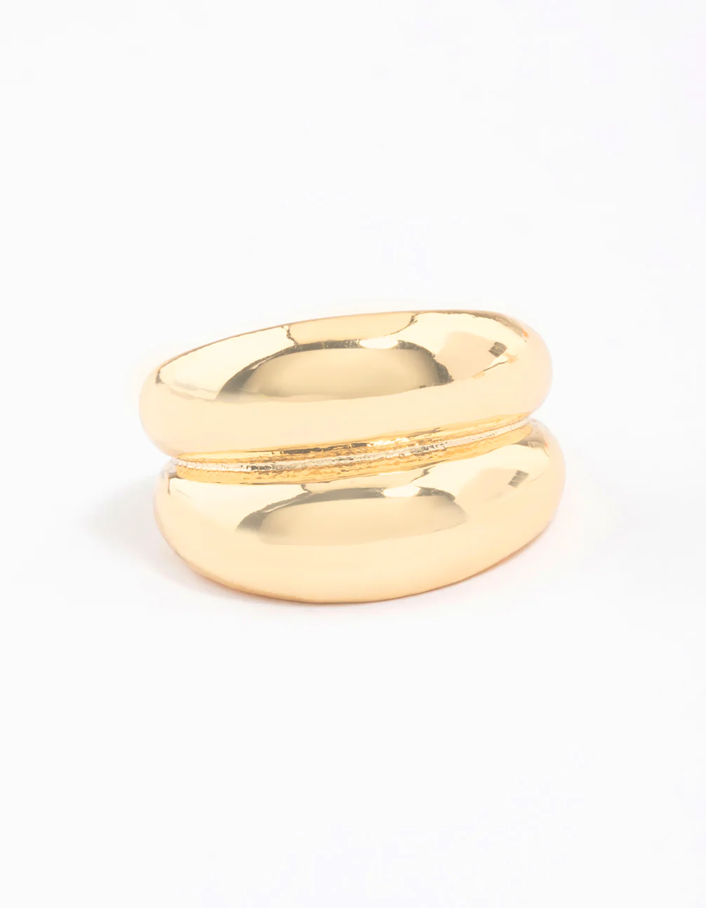 Gold Plated Double Band Ring - Image 5