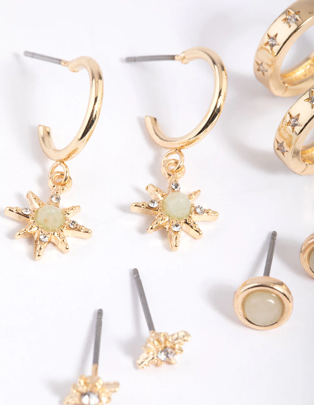 Green Fluorite Star Earring Stack Pack - Image 3