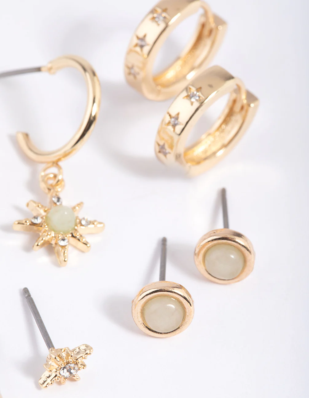 Green Fluorite Star Earring Stack Pack - Image 4