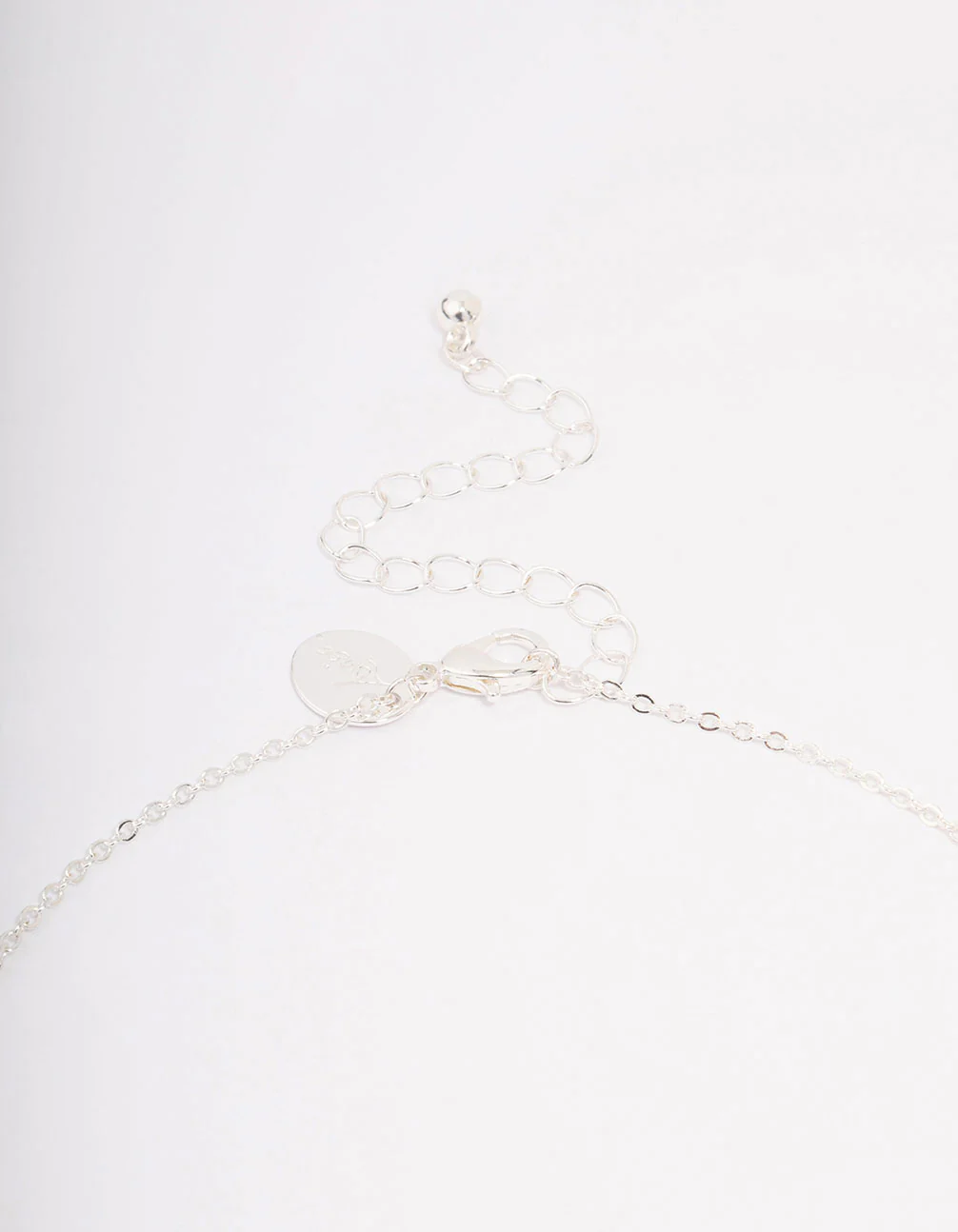 Silver Plated Cubic Zirconia Square Cross Pendant Necklace & Stud Earring Set - Image 3