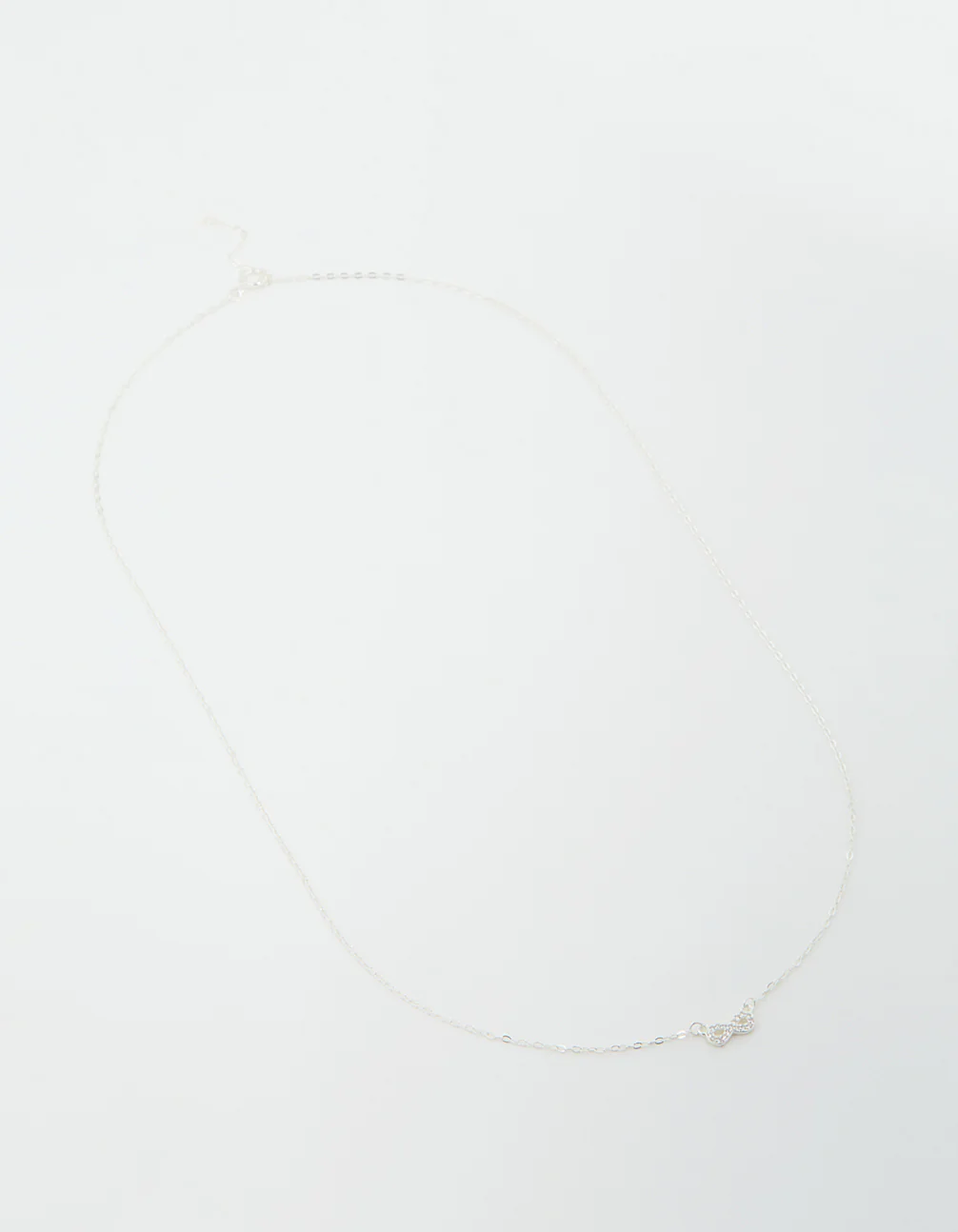 Sterling Silver Cubic Zirconia Infinity Necklace - Image 4