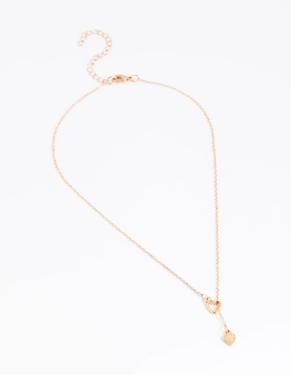 Gold Heart Thread Necklace - Image 4